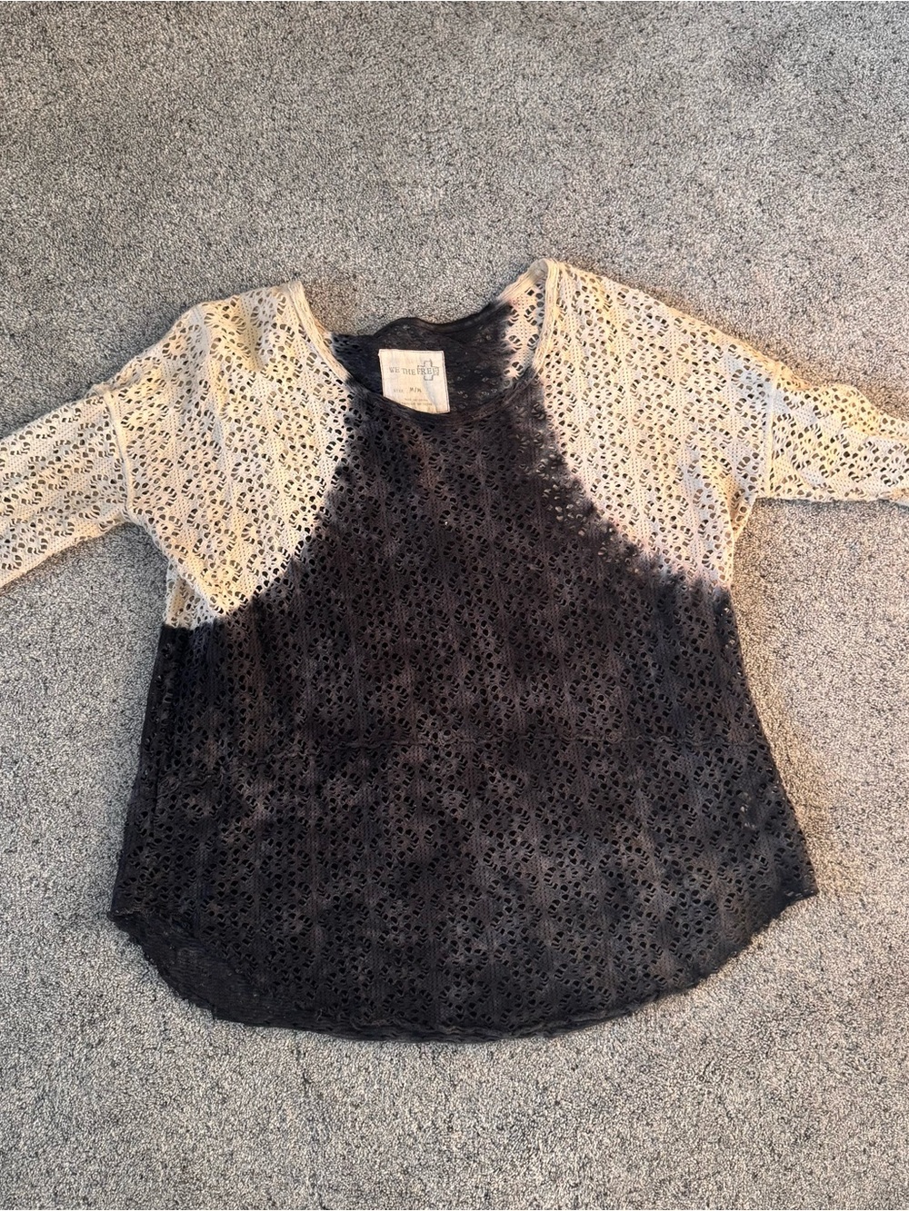 We The Free Eyelet Lace Dip-Dye Top